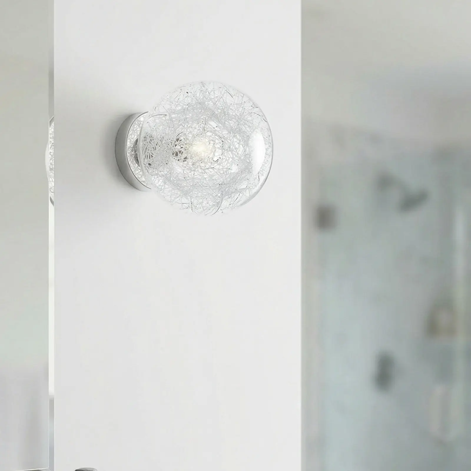 3Pcs Glass Globe Lampshades Clear Ball Replacement Ceiling Light Cover G9 Bulbs Floor Lamp Globes Globe Lamp Shades