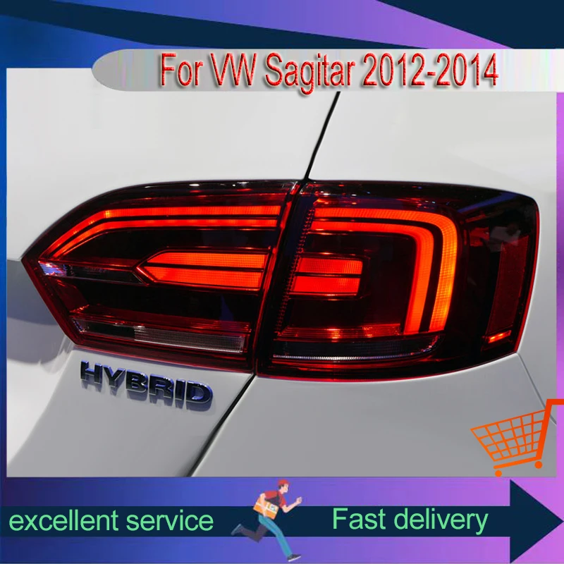 Car Styling For VW Volkswagen Jetta Sagitar Golf5 2012-2014 Taillight DRL LED High Configuration Dynamic Turn Signal Accessories