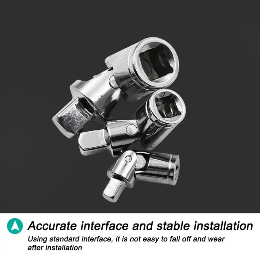 1/2 3/8 1/4 Schraubenschlüsselhülse, 360 Grad verstellbarer Steckschlüssel, Gelenk, Drehgelenk, Knuckle Joint Air Impact Wobble Socket Adapter – Detail 8