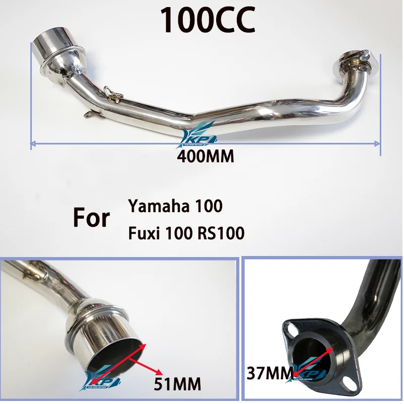 Motorcycle Modified Scooter Exhaust Front Section Tripod Mounting Bracket Suitable For Yamaha 100  For Fuxi 100  RS100