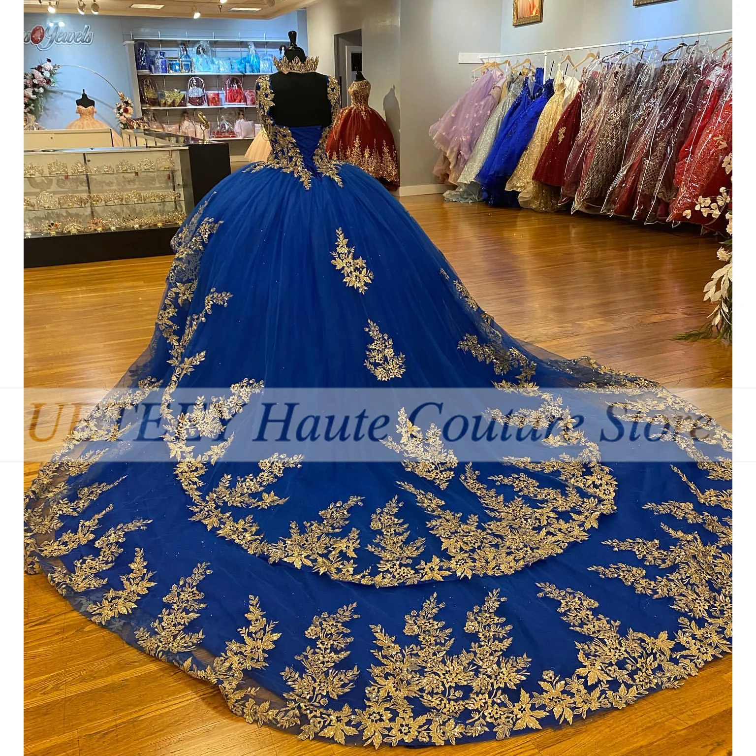 Luxe Royal Blue Jurken Voor 16 Meisje Applicaties Kralen Prinses Baljurken Verjaardag Prom Jurk Vestidos De 15 Años