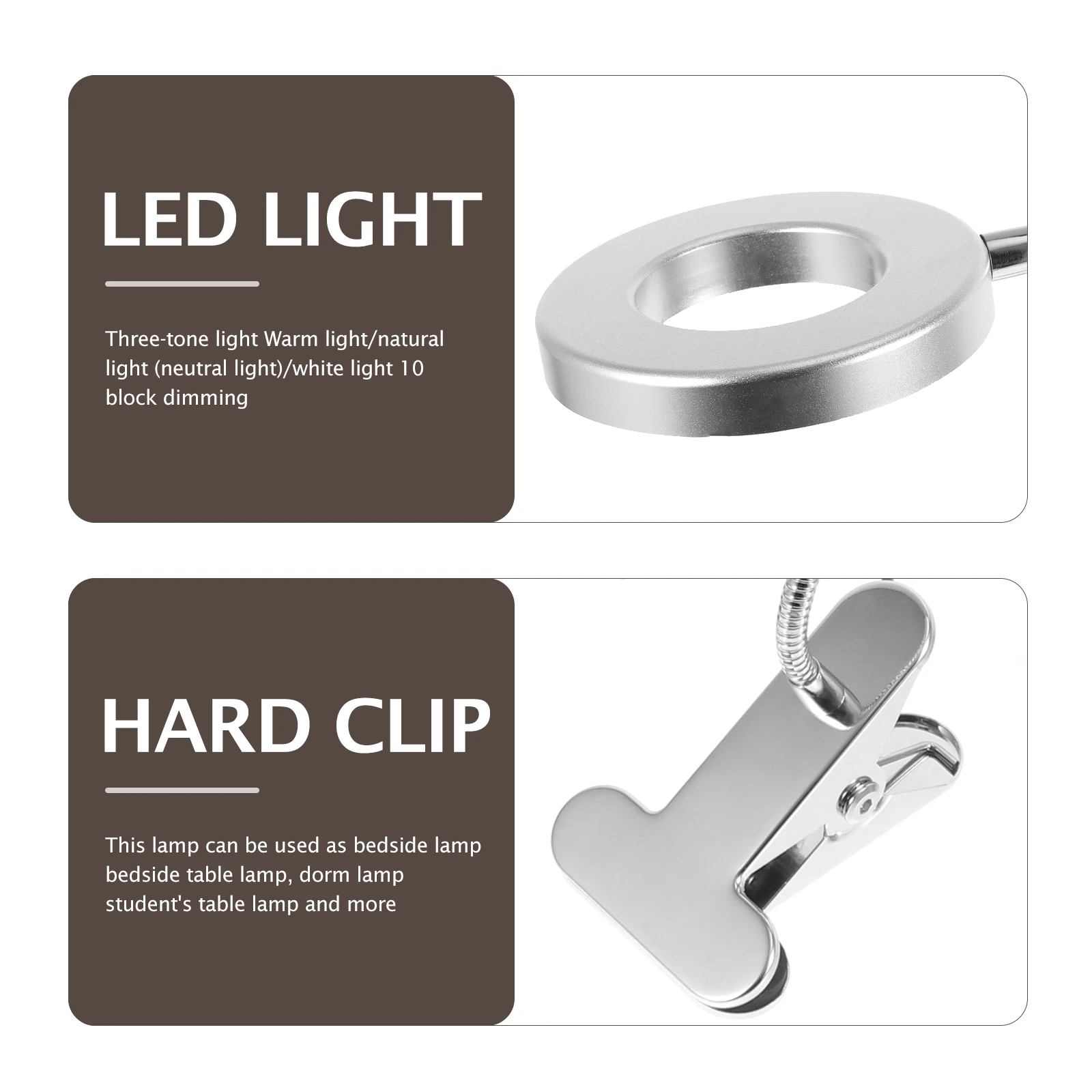 

Aluminum Alloy Protection Desk Lamp USB Bedside Clip Small Light Adorn Night Light Dorm Student Table Comfort Visual