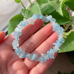 cuentas para pulseras abalorios para fabricación de bisutería bisuteria materiales piedras naturales y minerales abalorios manualidades Cuentas accesorios de joyería de moda que hacen DIY aguamarinas cielo azul piedra