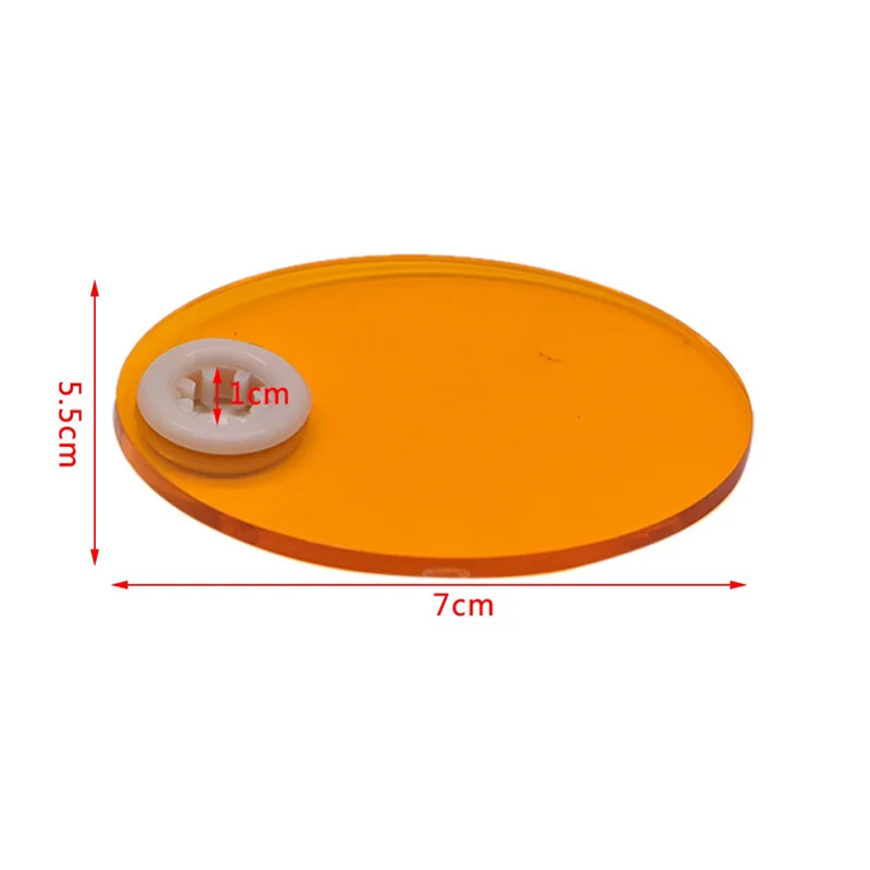 Dental Curing Lamp Shield Plate Curing Lighting Filter Shade Board Orange Color Ellipse/Smiellipse Light Hood