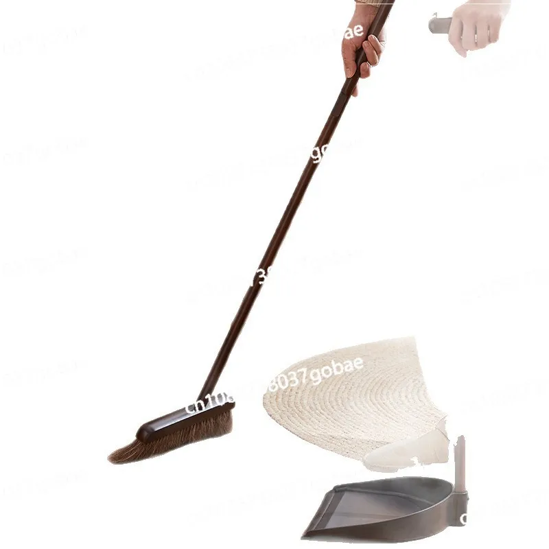 

Комбинированный набор совок из мягкой шерсти для мусора из массива дерева для лошади 2025, совок для метлы