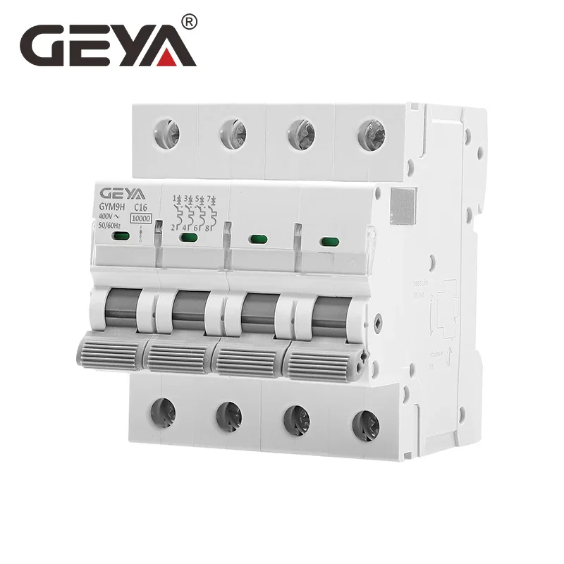 GEYA-Disjoncteur dean M9H, 10KA MCB, 1P 2P 3P 4P, Snap10A, 16A, 20A, 25A, 32A, 40A, 50A, 63A, 230V, 400V C Curve, CE, CB Approuvé