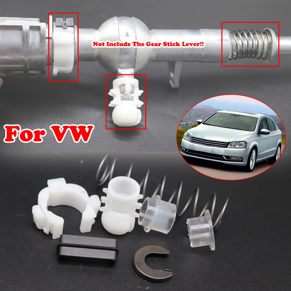 

Gear Shifter Selector Lever Shaft Gear Stick Spring Bushing Manual transmission For VW Passat B6 B7 Jetta Golf Touran Beetle