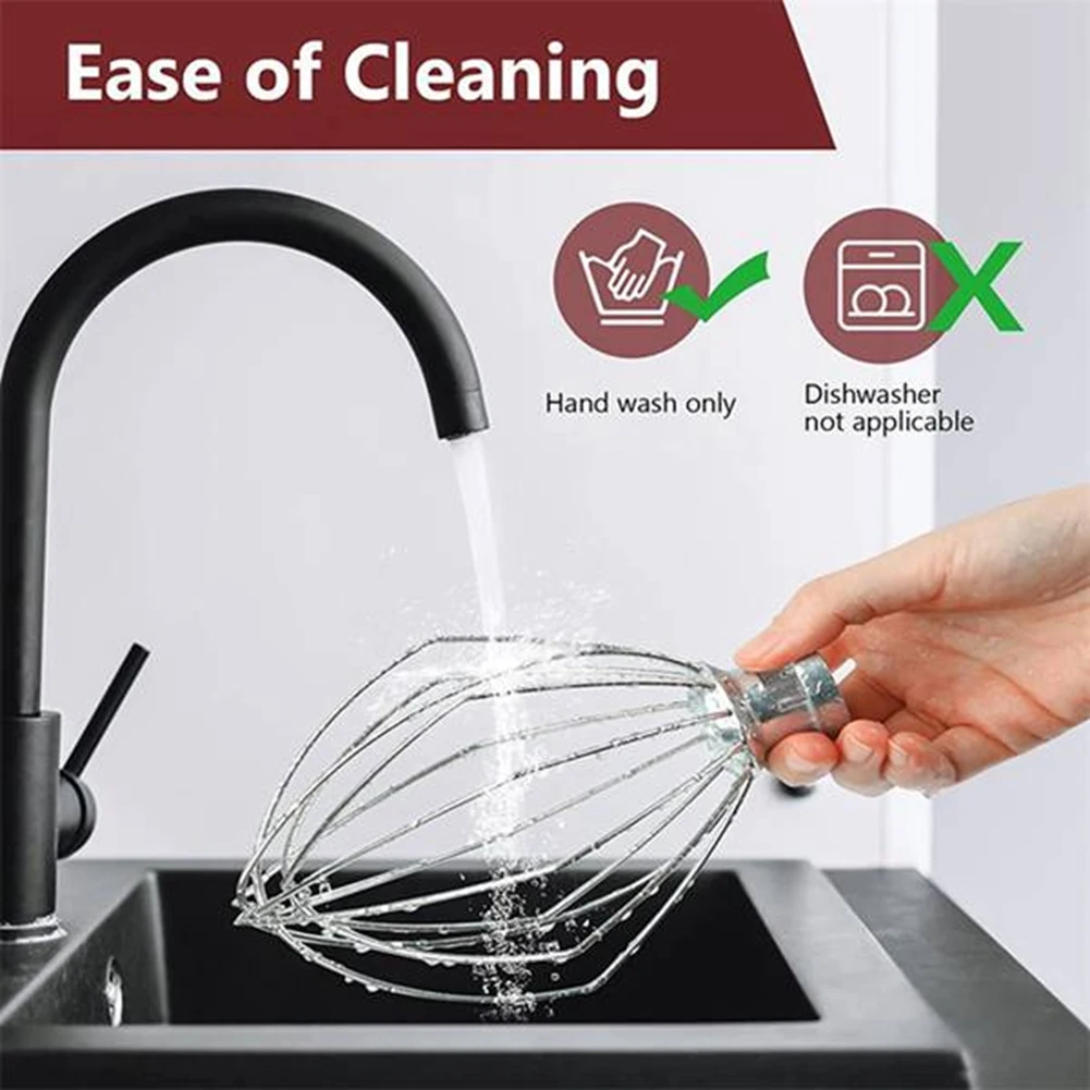AA96 Mixer Attachment for 5 Quart Stand Mixer K5WW Wire Whip& 5K7SDH Dough Hook&Mixer Aid Paddle