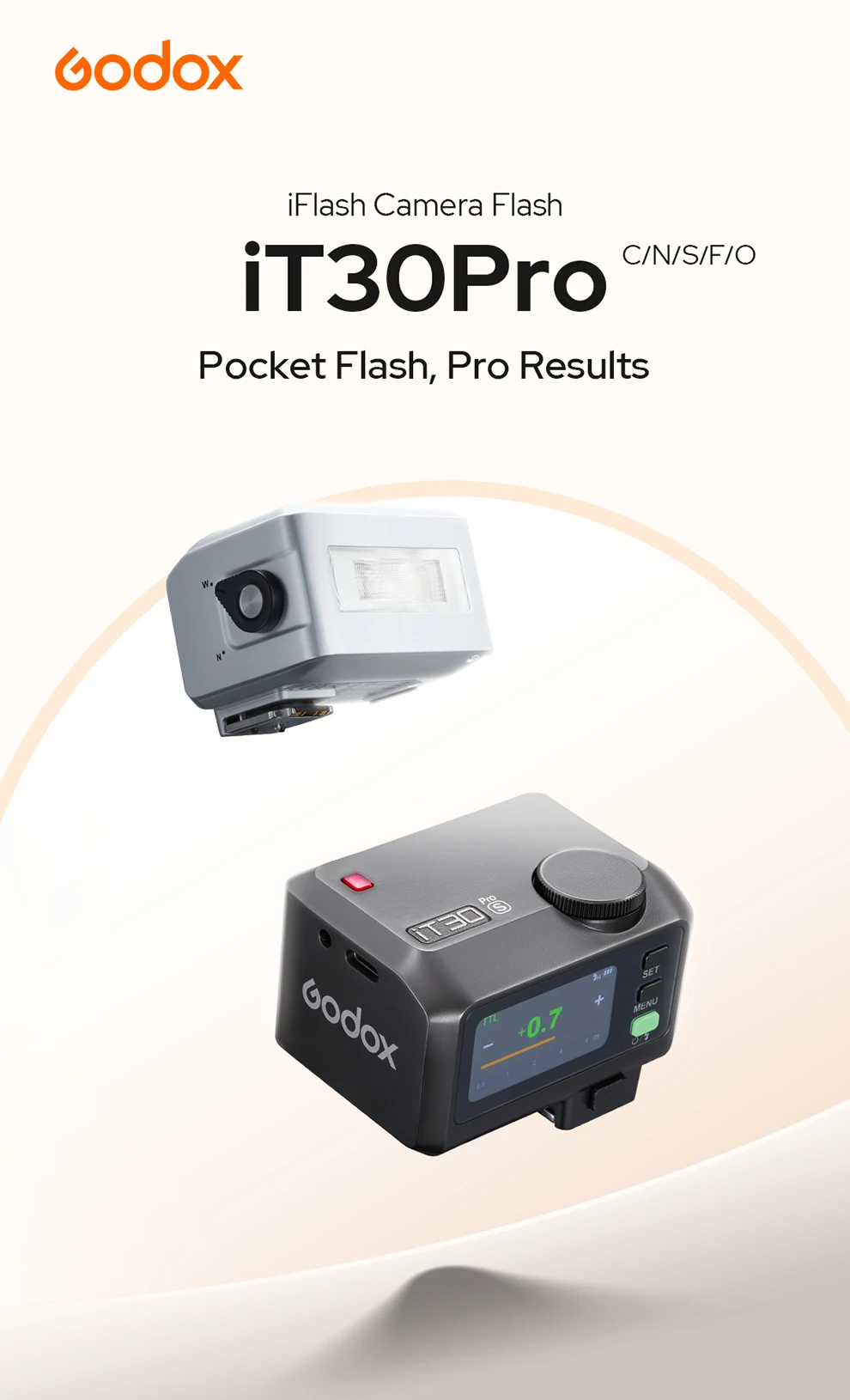 Godox IT30 Pro Kabelloser Kamera-Blitz IT30 Pro TTL HSS Taschenblitz Speedlite für Sony Canon Nikon Fuji Olympus Panasonic – Detail 1