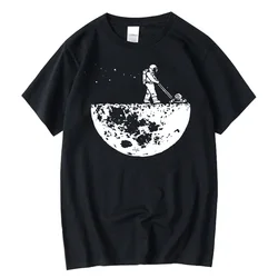 Summer Men T-shirt High Quality 100% Funny Cotton Lunar Cleaner Printing Casual Cool Loose O-neck Male Soft Tshirt Hip Hop Tees