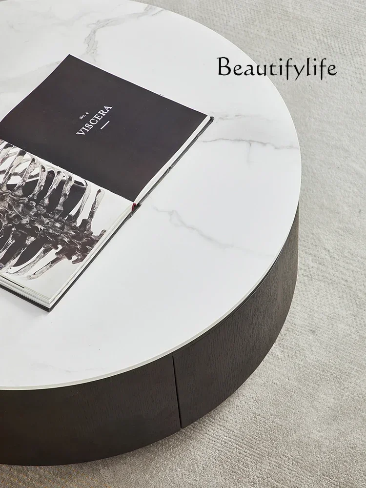 

N19 Italian Minimalist Marble Stone Plate Coffee Table Combination Living Room Nested Tables Modern Simple Home