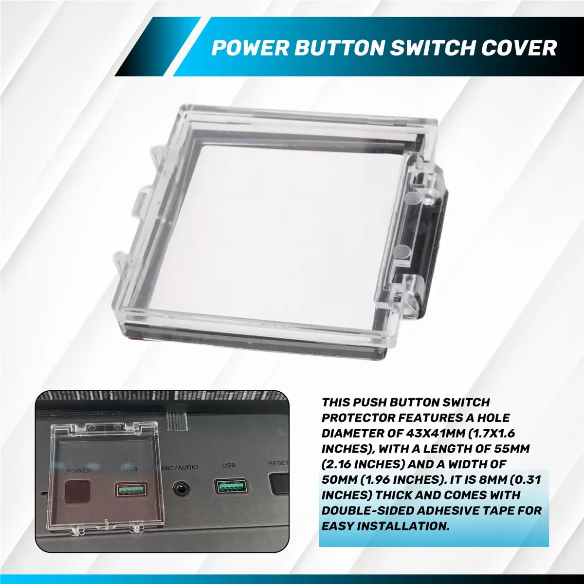 A003 PC Power Button Cover Power Button Switch Cover Dustproof Safety Power Button Switch Cover