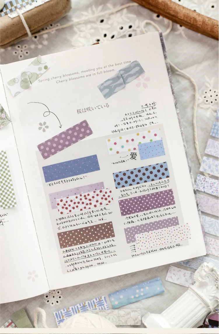 Journal GO 4 Stück Parallel Hours Niedliche Polka Dot Journaling-Aufkleber Collage Junk Journal Bastelzubehör DIY Niedliche Karten-Punkte-Aufkleber – Detail 7