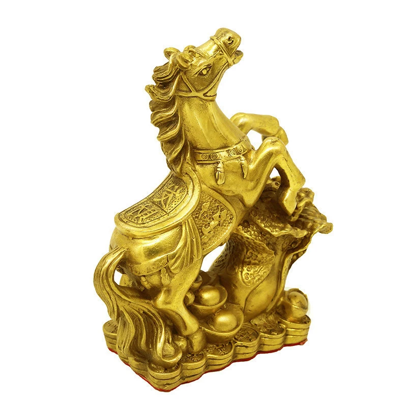 ornament, brass horse stepping on a cabbage, office and home decoration craft