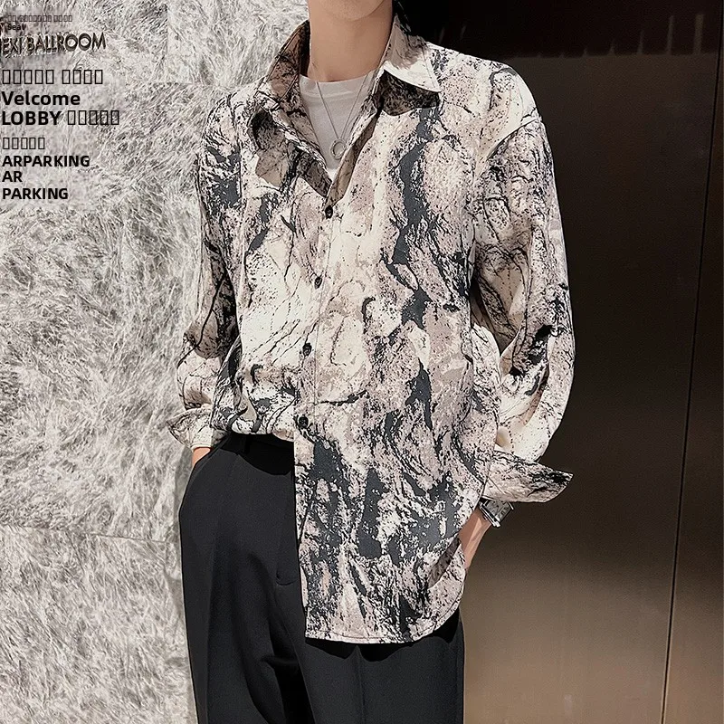 

Свободный крой Long Sve для мужчин irt, осенняя мода, повседневная подвеска, свободная гладильная корейская одежда из полиэстера с принтом, молодежный тренд