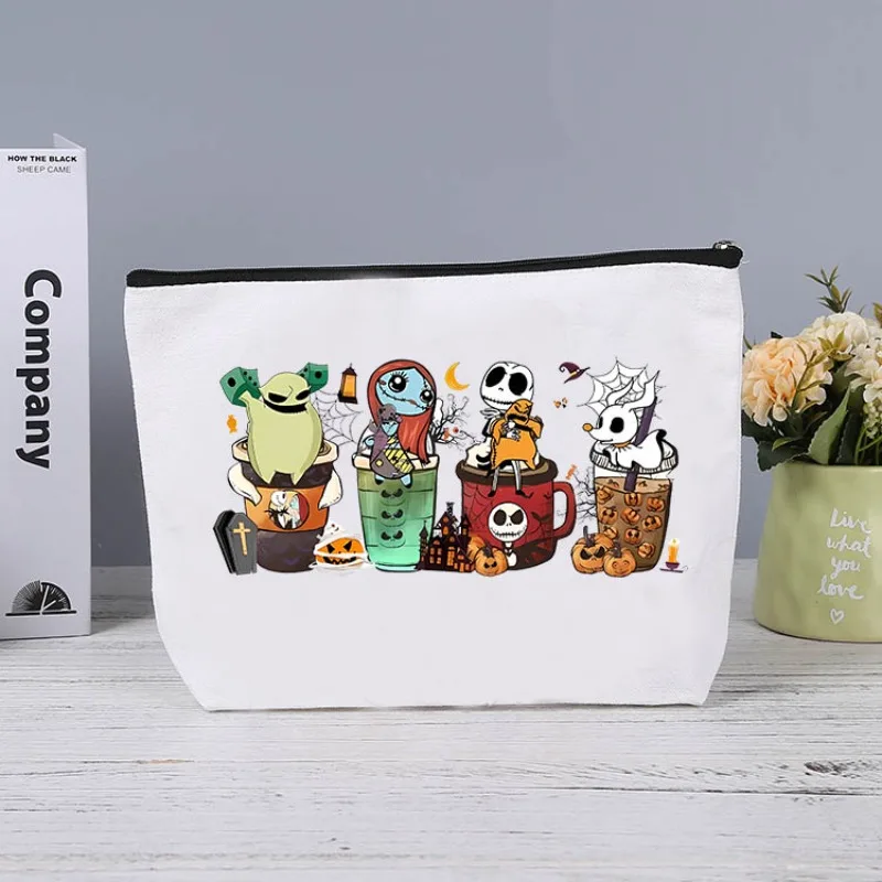 Disney The Nightmare Before Christmas Stitch Travel Cosmetic Organizer Makeup Pouch Storage Bag Perfume Organizer Female Purse