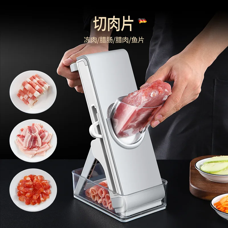 Household Meat Slicer Manual Adjustable Grater Vegetable Cutting Slicer Multi-Function Vegetable Chopper