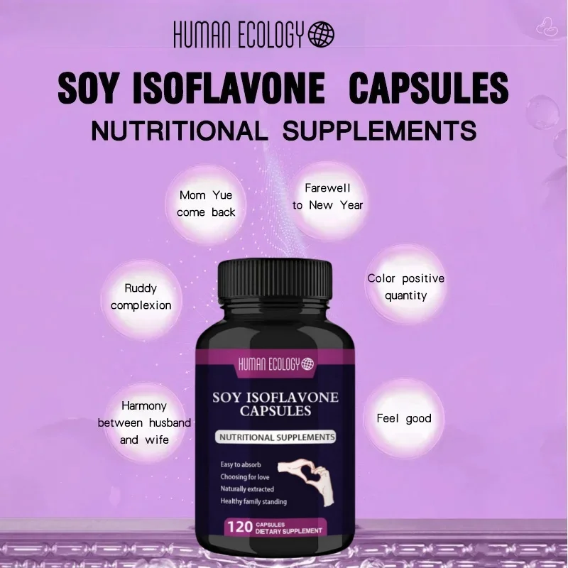 Soy isoflavones, 60mg (plant compounds specially concentrated from soybeans, such as genistein, Daidzein, and glycine)