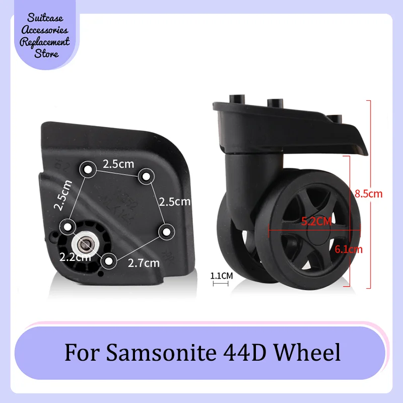 

For Samsonite 44D Smooth Silent Shock Absorbing Wheel Accessories Wheels Casters Universal Wheel Replacement Suitcase Rotating