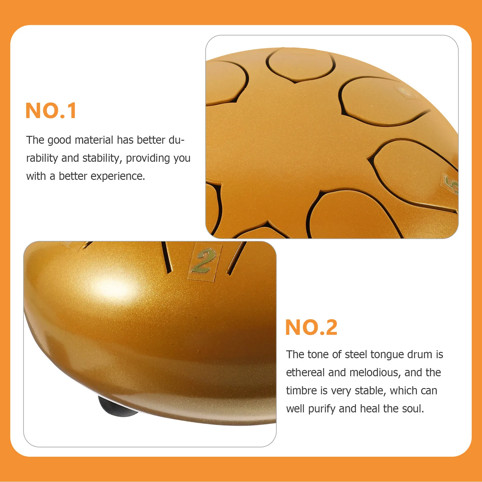 

1 Set Durable Steel Tongue Ethereal Percussion Instrument For Kids Adults Stress Relief Beginner Musical Enlightenment Drum Set