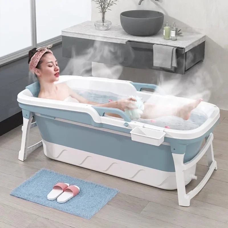 

Portable Bedroom Comfortable Indoor Modern Luxury Big Bathtub Minimalistic Blue Home Kannettava Kylpyamme Furniture Decoration