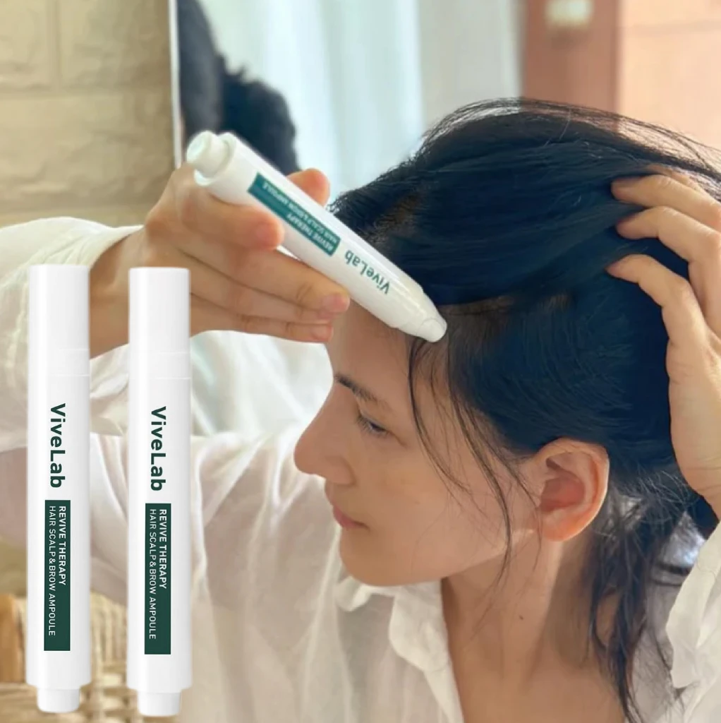 ViveLab Revive Therapy Hair Scalp Brow Ampoule 15ml Original Hair Repair Ball Applicator Stronger Shinier Healthier Fuller Hair
