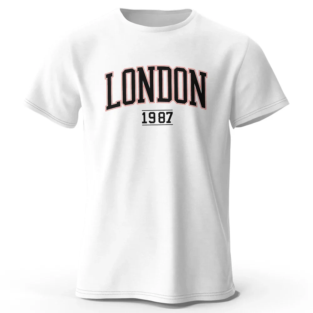 

3D Printed Quick-drying Breathable Sport Men's Oversized Round-neck Summer London 1987 Peripheral Theme T-shirt