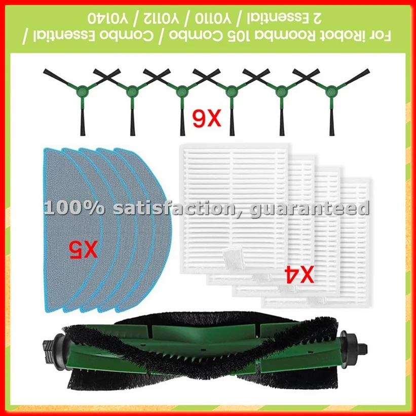 

Запчасти для 105 Combo / Combo Essential / 2 Essential / Y0110 / Y0112 / Y0140: основная и боковые щетки, фильтр, насадка для влажной уборки Mop-A63M