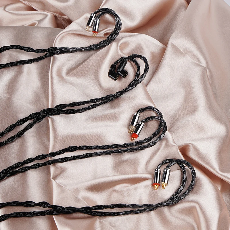 NiceHCK BlackInk 5N OCC+Silver Plated OCC HIFI Earphone Upgrade Cable 3.5/2.5/4.4mm QDC/MMCX/0.78 2Pin Zero HEXA Kima IEM