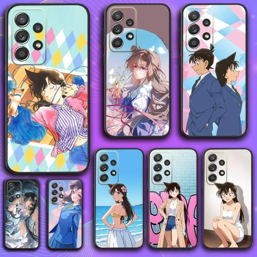 

M-Mouri Anime Ran Phone Case For Samsung S 25,24,23,22,30,21,10,9,Ultra,Plus,Lite,FE,4,5 G Soft Black Case
