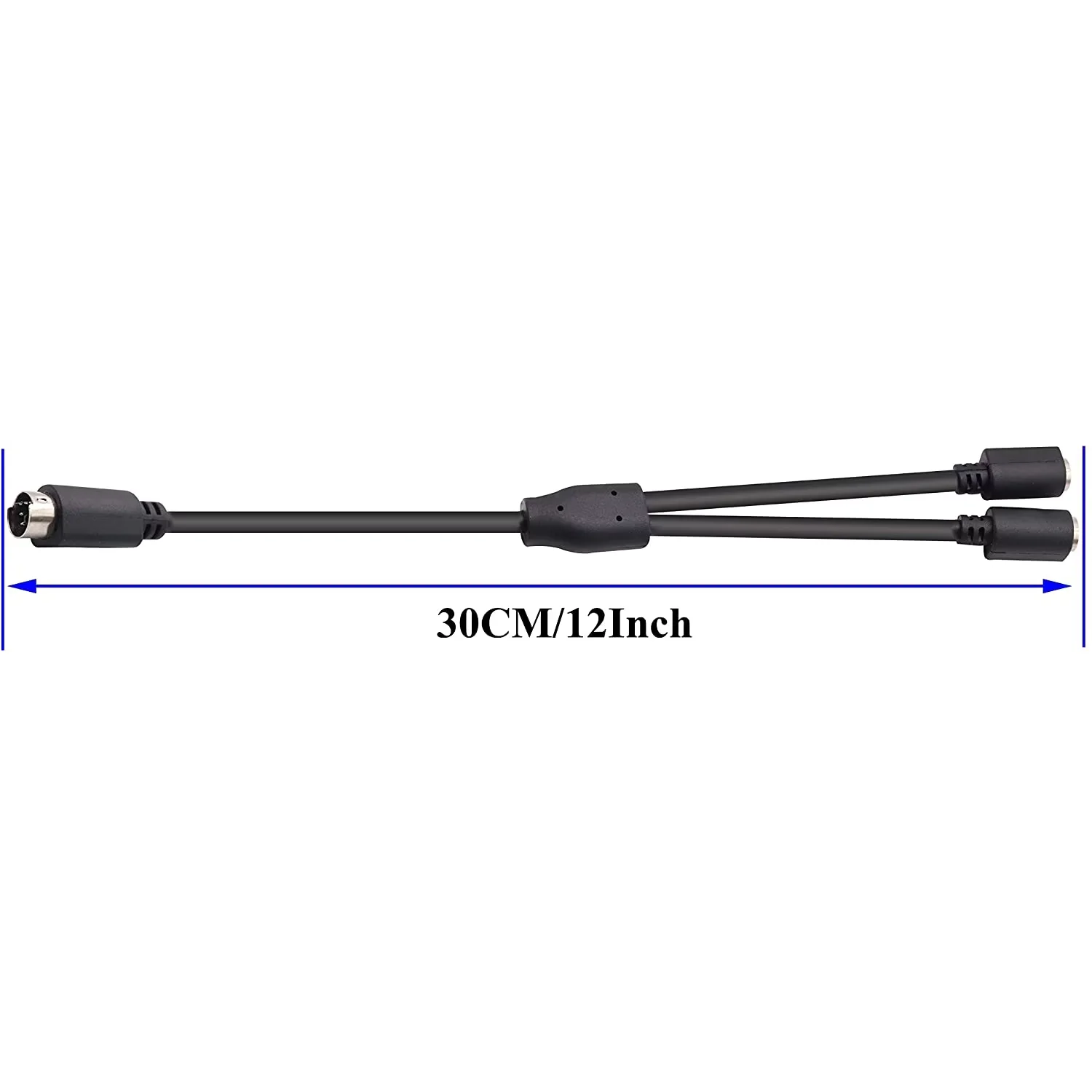 PS 2 Bộ Chia 6 Pin Mini Din Nam Cắm 2 X Nữ Ổ Cắm Cáp Chuột/Bàn Phím Chia Cổng dây Cáp-PS/1 (M) sang PS/2 (F) 30Cm