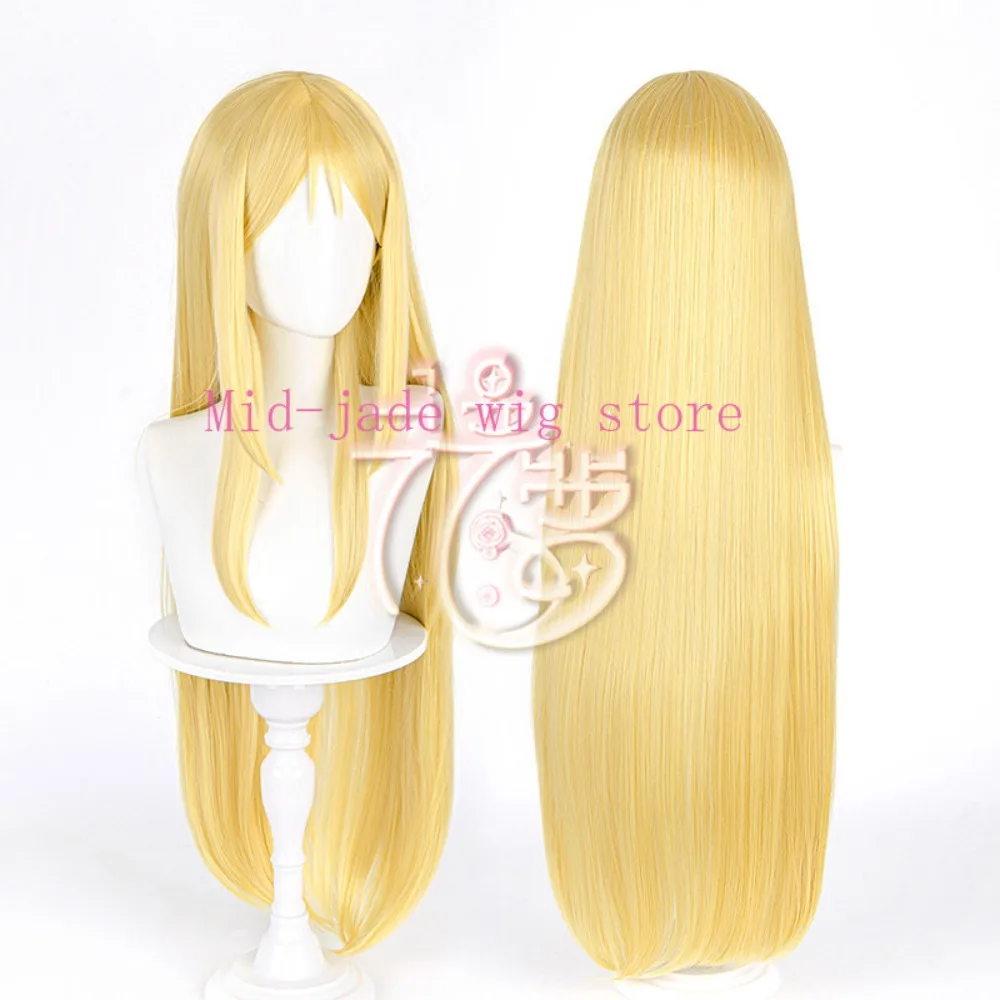 Ushio Kofune Cosplay Wig Light Yellow Long Straight Hair for Summer Beach Cosplay Events and Anime Photo Sessions