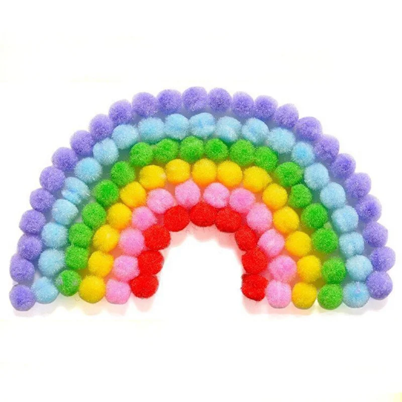 1500 Pcs 10Mm 소프트 라운드 Pompoms 공 혼합 색상 DIY 장식 공예 만들기 및 취미 용품