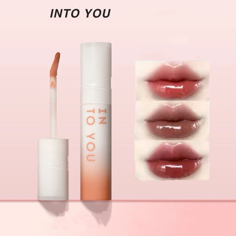 INTO YOU-brillo labial de alta cobertura, bálsamo labial líquido con acabado de espejo acuoso, maquillaje de labios de cristal Original