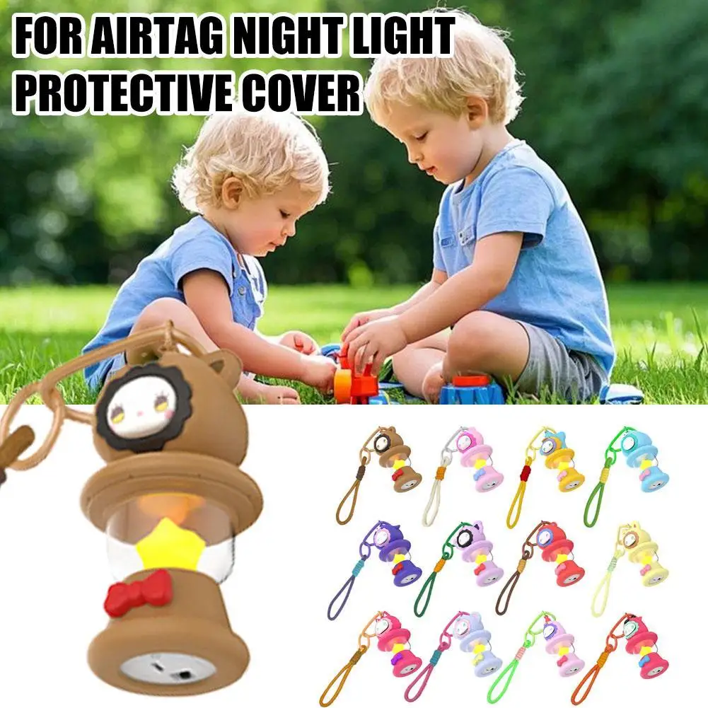 

Для AirTag защитный чехол для устройства с защитой от потери, светящийся локатор, защита от царапин, защита от падения, силиконовый защитный чехол, пылезащитный чехол