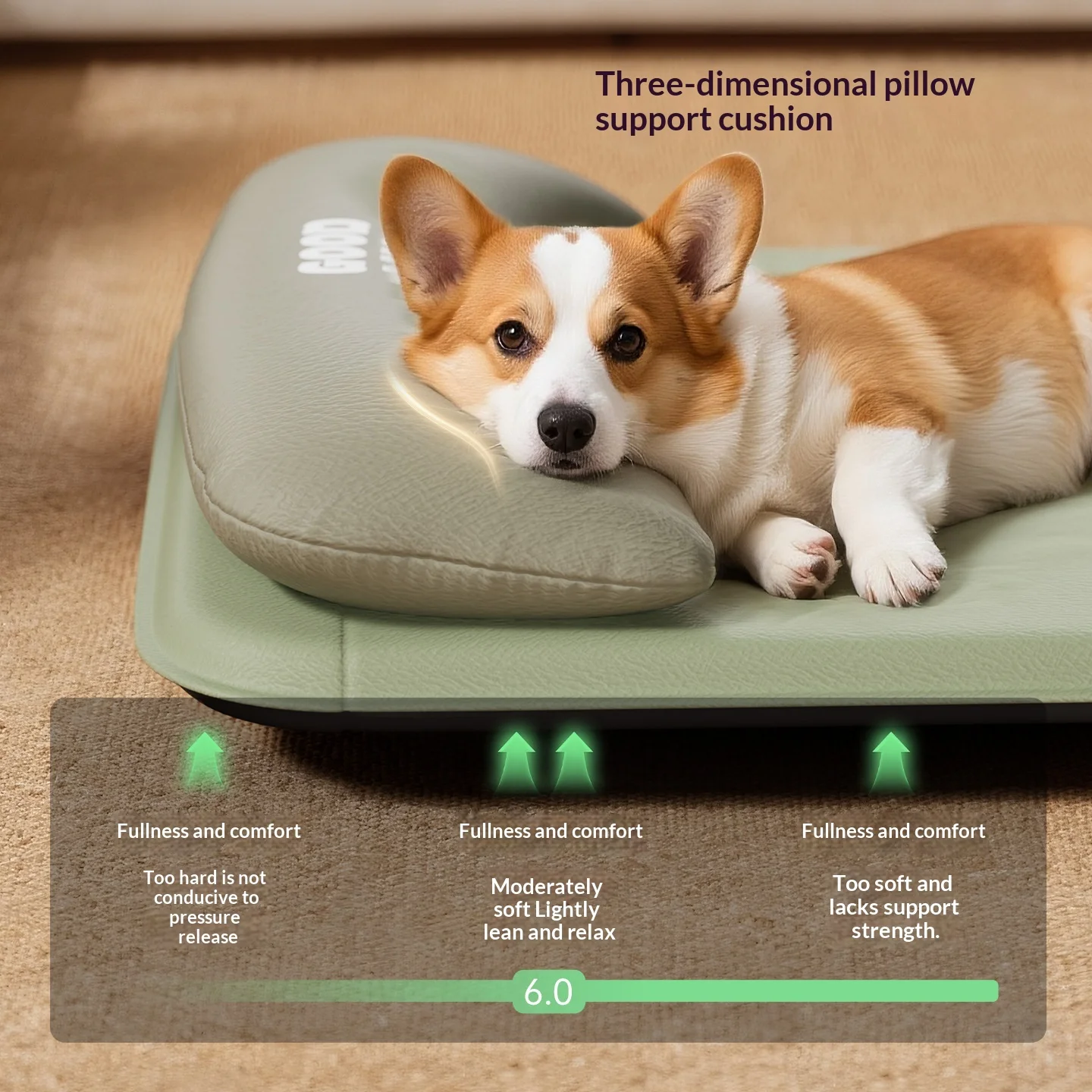 Cama transpirable para perros y gatos con almohada fresca lavable - imagen 5