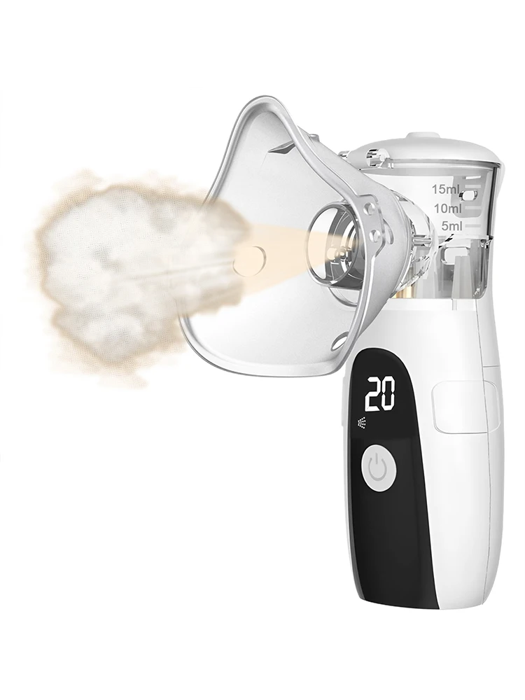 Nébuliseur portable mini silencieux, inhalateur manuel, nébuliseur ultrasonique, atomiseur de qualité médicale, bébé, enfant, adulte, toux, asthme