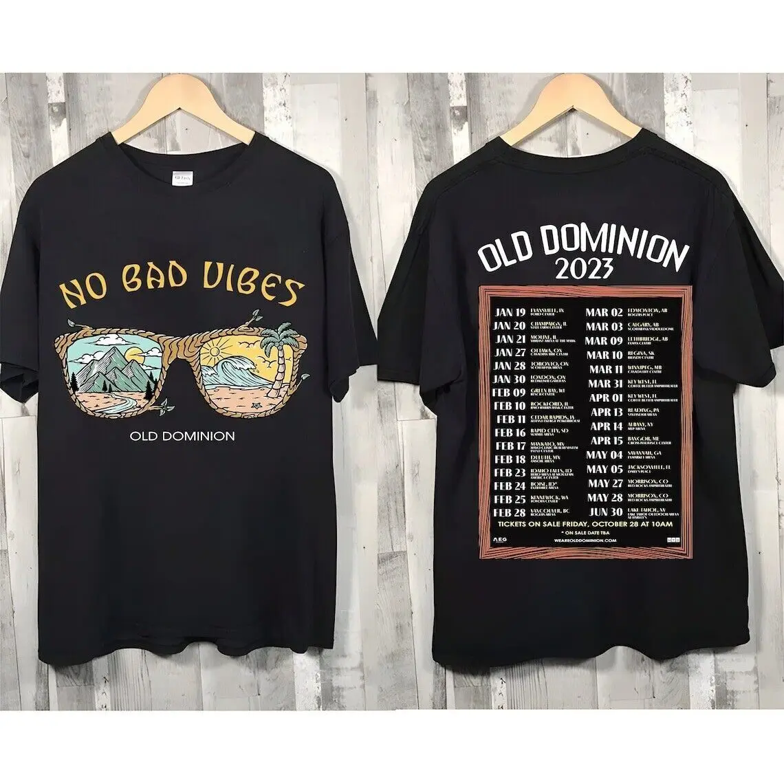 

Old Dominion No Bad Vibes Country Tour 2023 T-Shirt