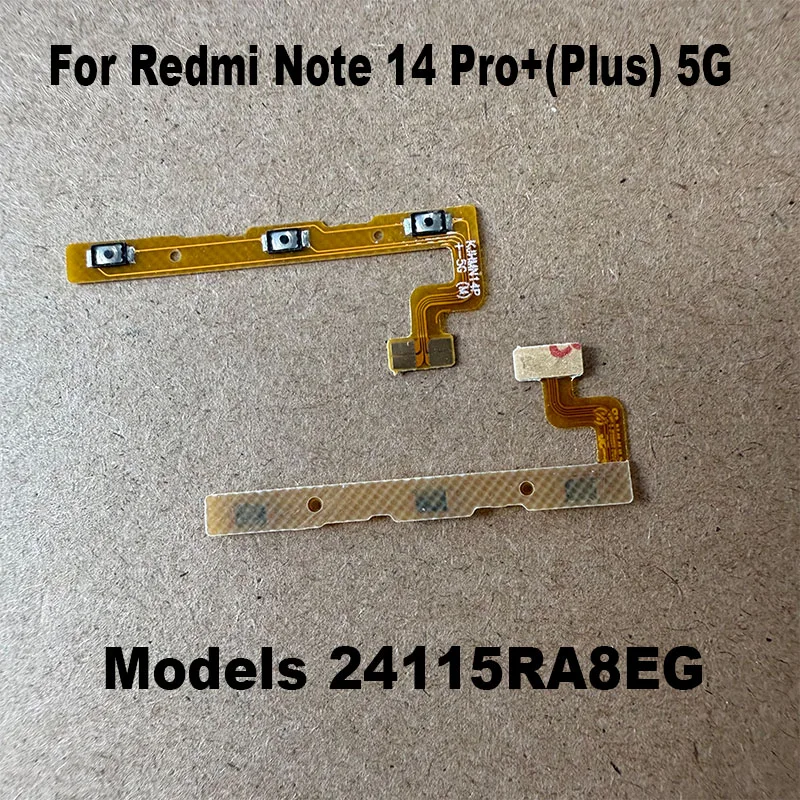 For Xiaomi Redmi Note 14 Pro + Plus Power Volume Button Flex Cable Side Key Switch ON OFF Control Button 4G 5G image 2