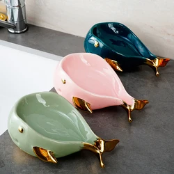 Big head fish drain soap box punch-free toilet soap cute box home soap dish storage shelf bathroom decoration accessories