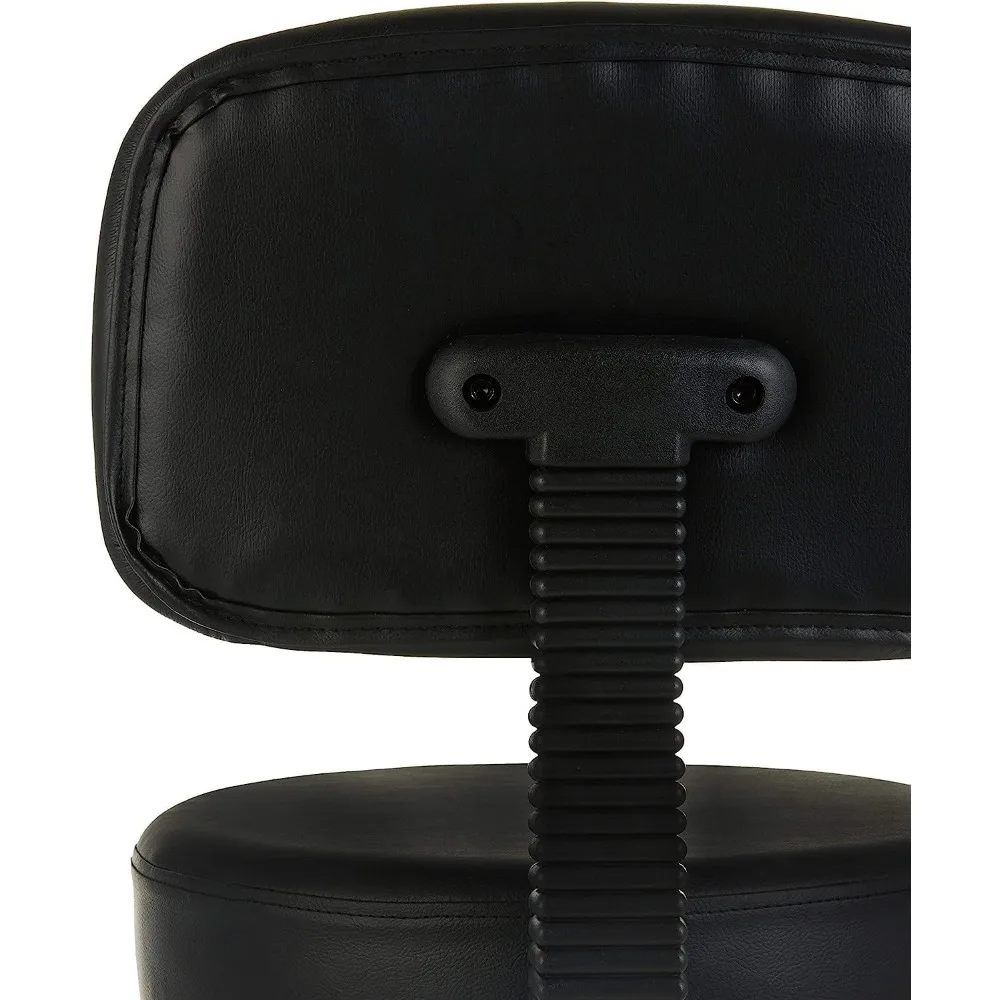 다용도로 사용할 수 있는 발판과 바퀴가 있는 조절 가능한 드래프팅 스툴(블랙)