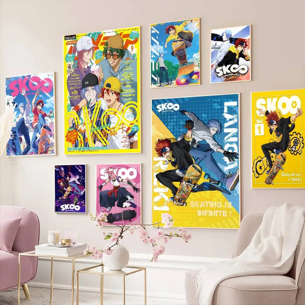 1PC Anime Cool Boy S-Sk8 The Infinity Anime Posters Sticky Waterproof Paper Sticker Coffee House Bar Kawaii Room Decor