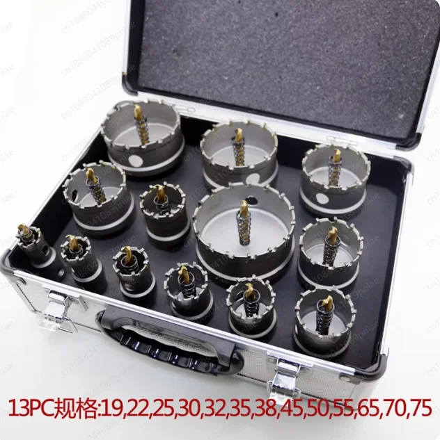 

10pc TCT Hole Opener Set Stainless Steel Punch Drill Metal Plate Alloy Kit