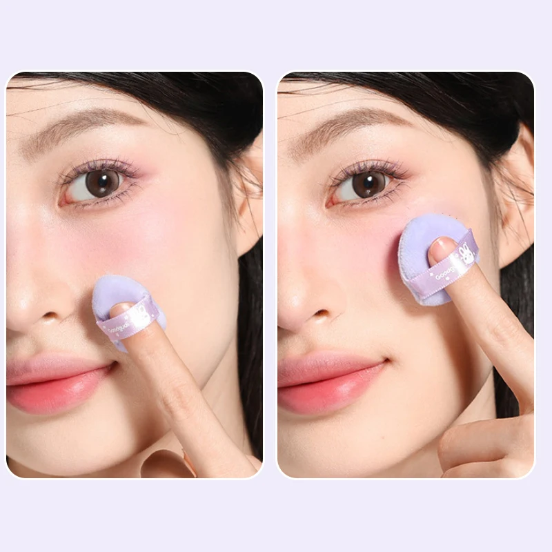 4 قطع/صندوق من بودرة الوجه الصغيرة، منتفخة كريم الأساس المحمولة الناعمة لمستحضرات التجميل، أداة تجميل صغيرة الحجم