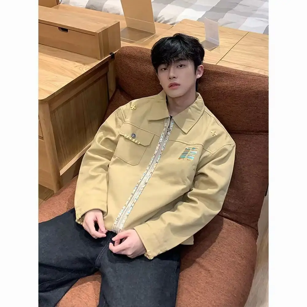 

Ретро-куртка в американском стиле с вышивкой на лацканах, женская, свободного кроя, новинка весны, парная модель, рабочая одежда, молодежный тренд