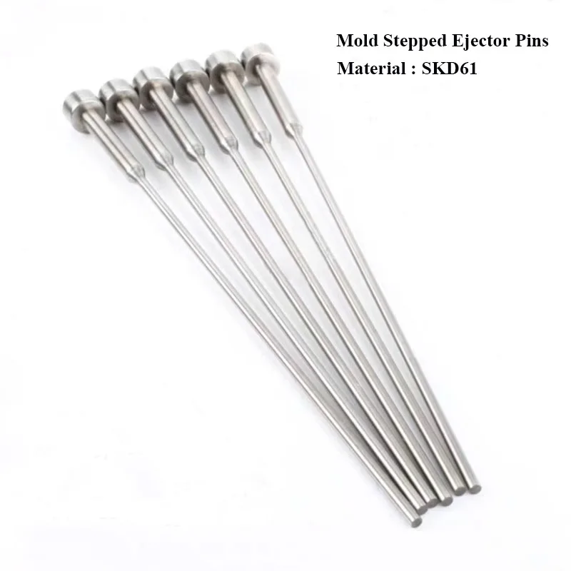 10PCS SKD61 Stepped Ejector Pin, Plastic Mold Two-Stage Double Section Ejector Rod Injection Molding Parts