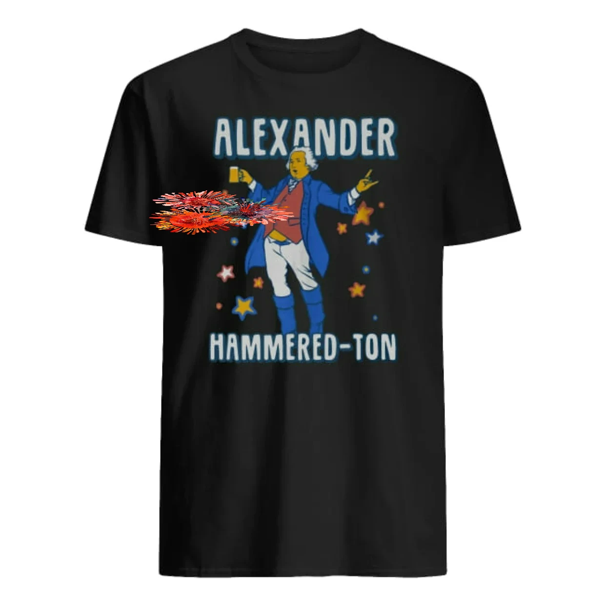 Let's Get Alexander Hammered-ton Hamilton 4th of July T-Shirt 100% Cotton O-Neck Short Sleeve Casual Mens T-shirt Size S-3XL