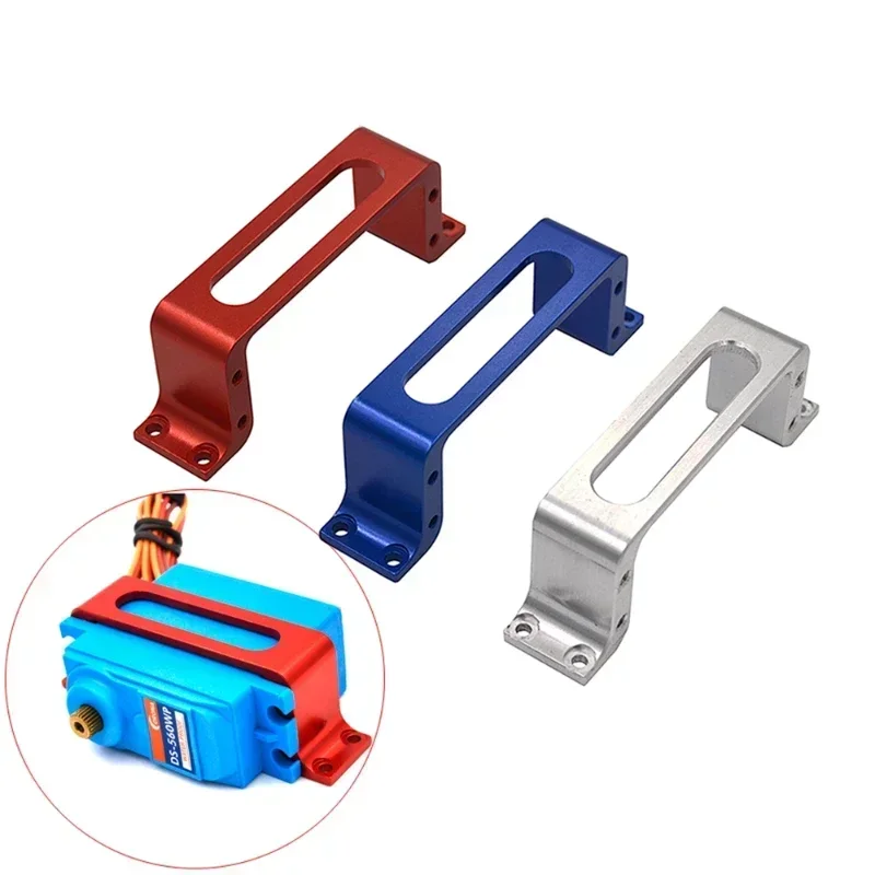 Soporte de montaje Servo medio estándar de aleación de aluminio CNC, marco fijo para modelo RC de avión UAV de ala fija, 1 unidad