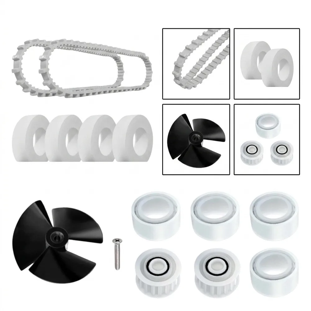 Pool Cleaner Impeller with Screws Belt Guide Pulley and Climbing Wheel Kit Compatible with M DX5S Atlantis Aquarius XL