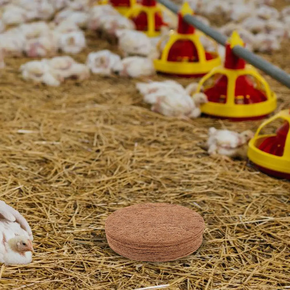 

10pcs Pigeon Nest Mat Natural Coconut Fiber Washable Chicken Pads Hen Cushion Egg Protection Nesting Box Liners For Bird